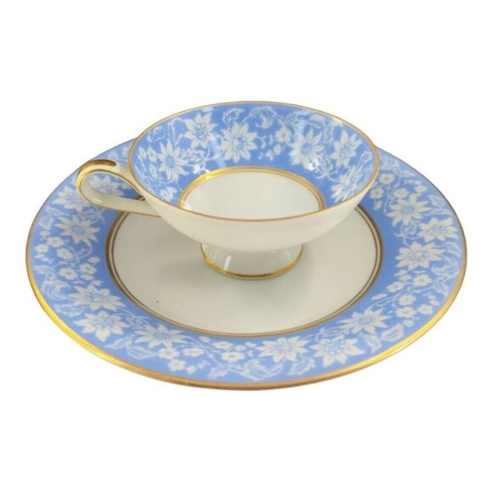 Vintage Hertel Jacob Bavaria Germany Teacup And Saucer Set 2 Fine Porcelain VTG